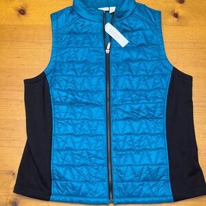 Chico’s Teal and Black Quilted Vest